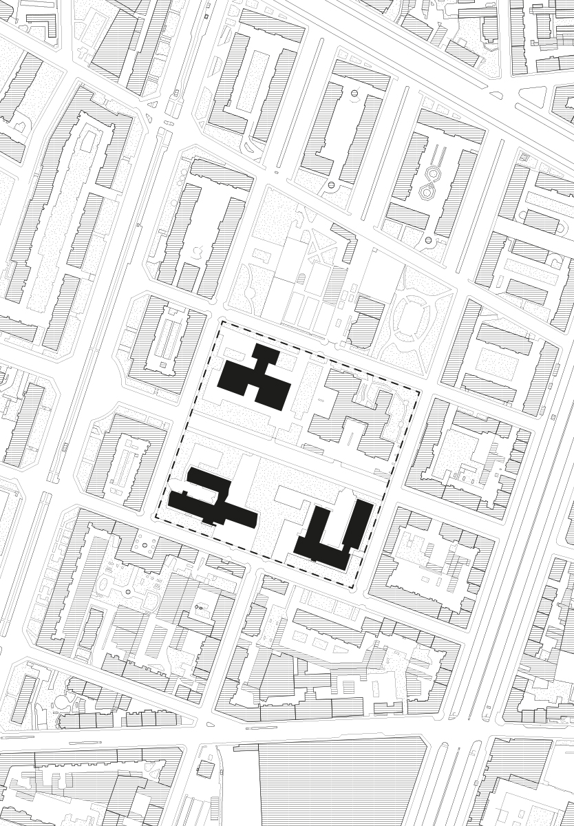 Area individuata nel 1976 per la realizzazione del Centro educativo di Zona per il quartiere E24 (via Tofane) @ LetteraVentidue edizioni